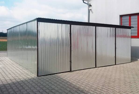 Dvojgaráž 6x5, pozink plechová, výrobce Značka LiderStal
