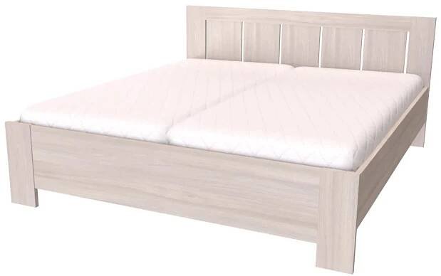 Nábytek Mikulík Dvoulůžková postel LILI, 180×200 cm Dekor: Jasan šedý