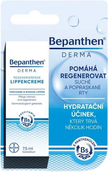 Bayer Bepanthen Derma regenerační krém na rty 7,5 ml od 109 Kč