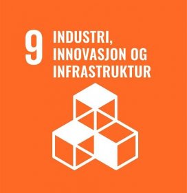 Grafikk for bærekraftsmål 9, Industri, innovasjon og infrastruktur