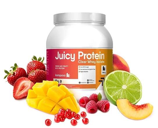KOMPAVA JUICY Protein,  Mango-Peach  300g /12 dávek 