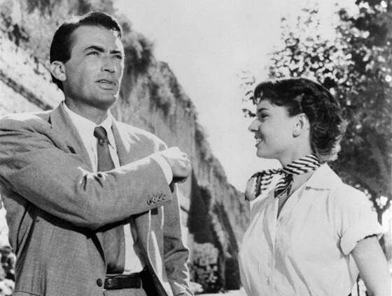 Prázdniny v Římě (Gregory Peck a Audrey Hepburnová)