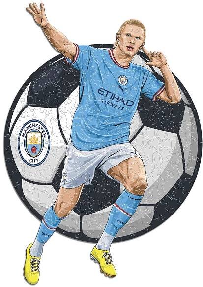 Manchester City dřevěné puzzle Haaland 150 pcs - FAN-store.cz