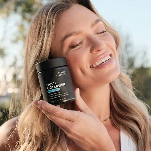Multi Collagen capsule lifestyle image.
