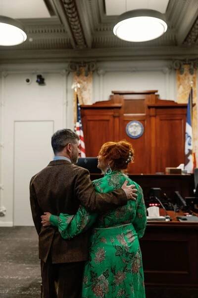 Robert + Kate's Mid-Century Courthouse Elopement - Lauren Matysik Photo