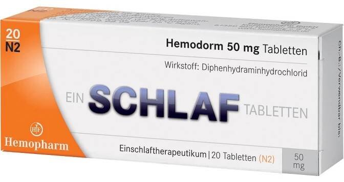 HEMODORM 50 mg tablety na spaní, 20 ks