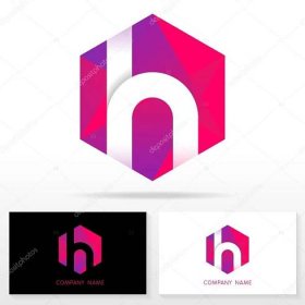 Download - Letter H logo icon design - vector sign. Business card templates. — Illustration