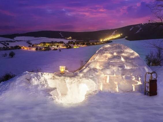 Iglus im Kurort Oberwiesenthal.