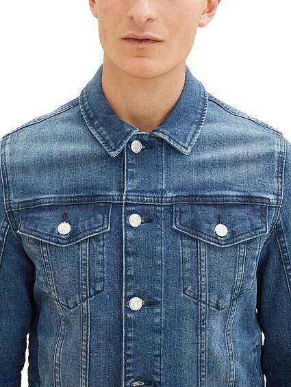 Pánská džínová bunda TOM TAILOR modrá-M | EXE JEANS | Specialisté na džíny Mustang, Cross, Mavi a další