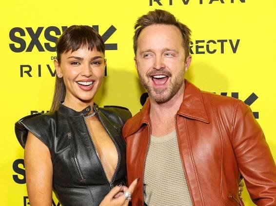 Eiza González and Aaron Paul beam at SXSW for the premiere of 'Ash'