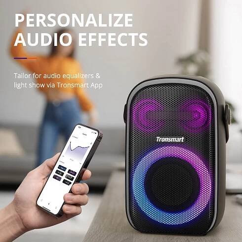 PŘENOSNÝ BEZDRÁTOVÝ REPRODUKTOR TRONSMART HALO 110 60W POWERBANKA MIKROFON Model Ahoj 110