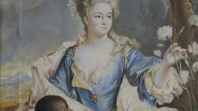 Podobizna Catherine-Marie de Gendre, madame Pécoil de La Villedieu od Hyacintha Rigauda, nejvýznamnějšího portrétisty krále Ludvíka XIV.