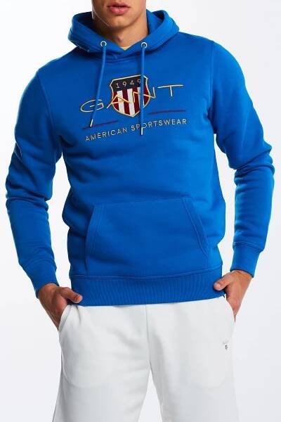 MIKINA GANT ARCHIVE SHIELD HOODIE NAUTICAL BLUE