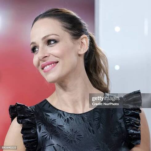 Spanish model Eva Gonzalez attends the presentation of a new seson of 'Masterchef Junior' at TVE studios on December 14, 2017 in Madrid, Spain.