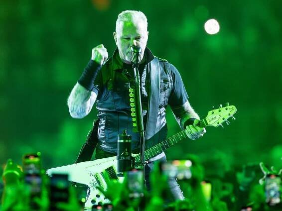 Metallica's James Hetfield performing live
