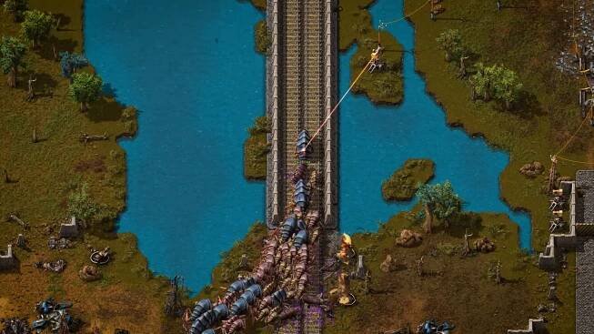 Dealing with a swarm of enemies in Factorio