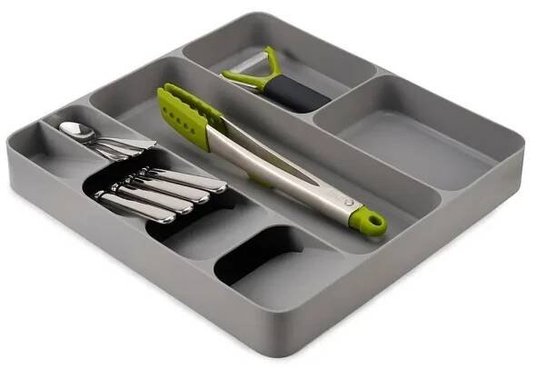 JOSEPH JOSEPH DrawerStore 40 x 38 cm – plastový organizér do šuplíku kuchyně (příborník do zásuvky na příbory)