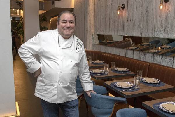 Emeril Lagasse in his new Greek restaurant, Rodos, at 39 W 24th street in Midtown