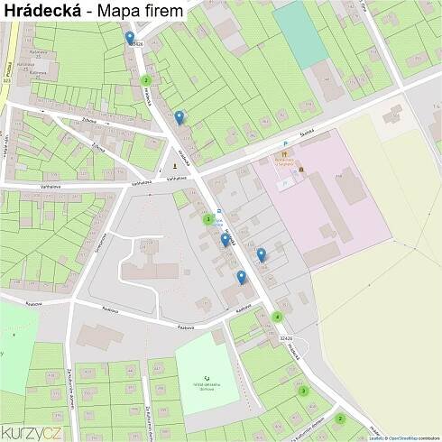 Hrádecká - mapy | Kurzy.cz