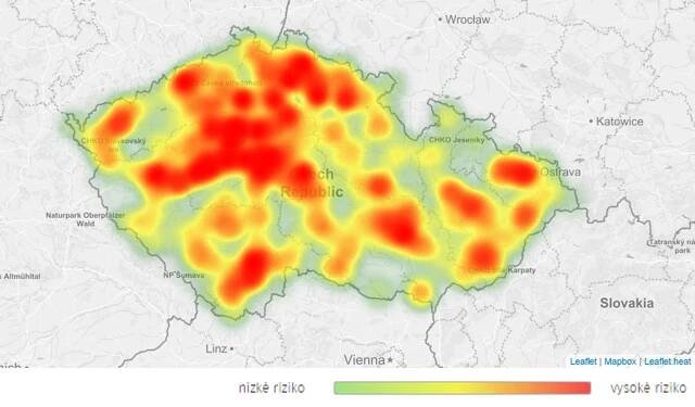 Mapa aktivity klíšťat na území České republiky - Všechna onemocnění - GALERIE: Mapy aktivity klíšťat na území České republiky (7/7)