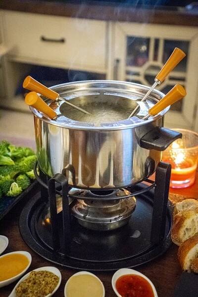 fondue with dips