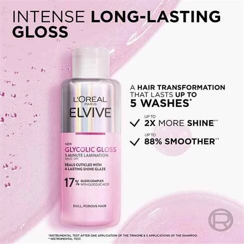 L'Oreal Elvive Glycolic Gloss Rinse-Off 5 Minute Lamination Treatment 200ml