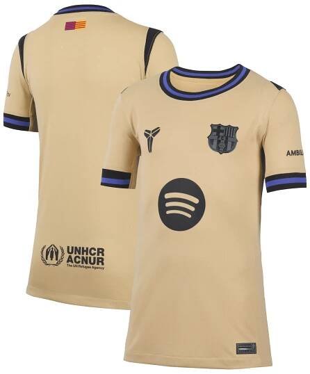 Barcelona Nike Youth 2025/26 Away Stadium Replica Jersey - Gold