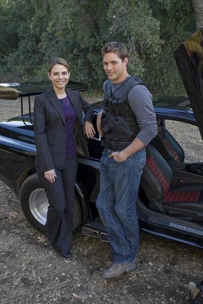 Knight Rider - Legenda se vrací - Fly by Knight - Z natáčení - Maria Menounos, Justin Bruening