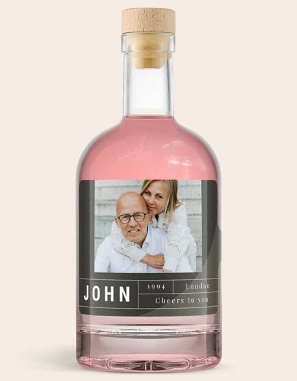 Personalizovaný růžový gin