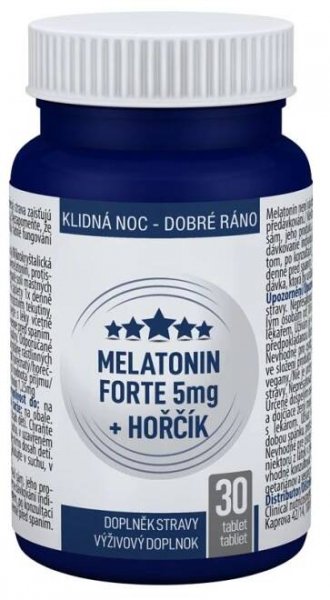 Clinical Melatonin Forte 5 mg + Hořčík 30 tablet