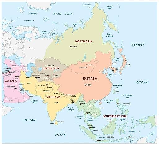 Asia map
