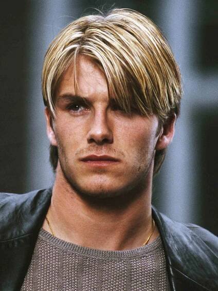 David Beckham of Manchester United on a commercial shoot in Manchester on May 2, 1998 in Manchester, England