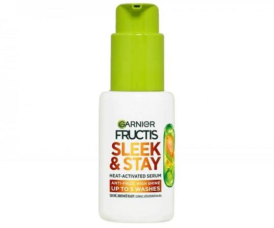 Bezoplachové sérum pro uhlazení a lesk suchých a krepatých vlasů Garnier Fructis Sleek & Stay Heat-Activated Serum - 50 ml