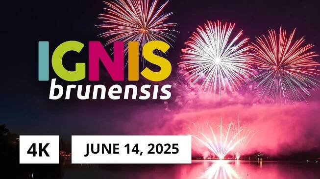 4K IGNIS BRUNENSIS 14.06.2025 OFFICIAL / ohňostroj GBR fireworks / Brno přehrada lake