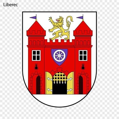znak města české republiky - liberec stock ilustrace