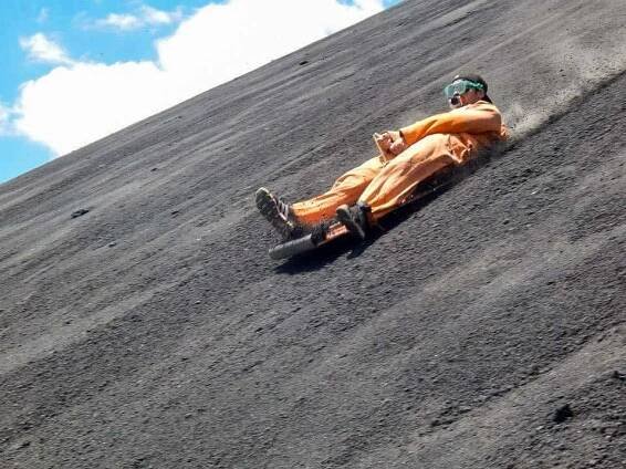 Volcano boarding down an active Volcano | Broken Limitz