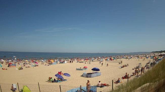 Świnoujście - widok na plażę i morze.