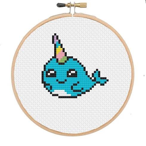 Narwhal Cross Stitch Pattern | Digital Download