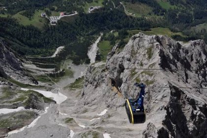 Dachstein-Gletscherbahn von oben