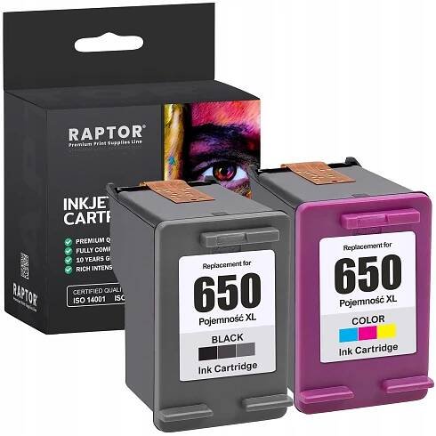 Inkoust Raptor Tusz hp 301XL zamiennik / do drukarki hp 301 pro HP černý (black), tříbarevný