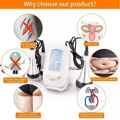 Profesionální masážní přístroj na hubnutí Ultrazvuková kavitace Body Zeštíhlení Břicho Pas Spalovač tuků RF Skin Lifting Anti Aging