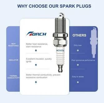 TORCH E8RC Zapalovací svíčka Náhrada za NGK BR8HS Zapalovací svíčka, pro BOSCH 0242250506,