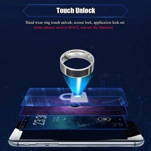 Chytré prsteny NFC multifunkční voděodolný inteligentní prsten Smart Wear Finger Digitální prsten Smart