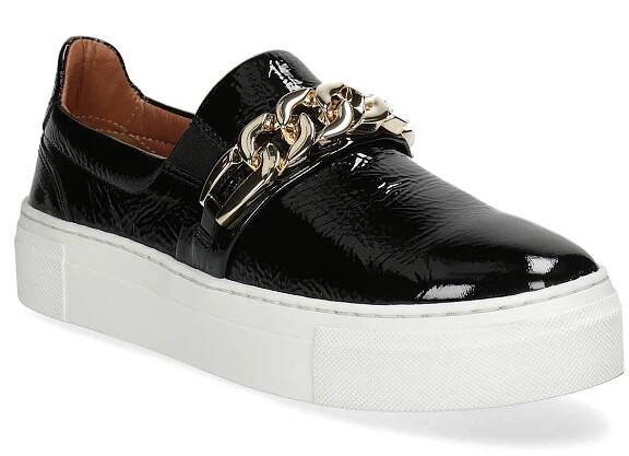 Kožená Slip-on obuv na flatformě