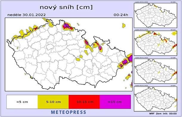 Česko zasáhne vichřice Nadia, vítr dosáhne i v nížinách v nárazech až 90 km/h, na horách až 130 km/h. : Meteopress | Předpověď