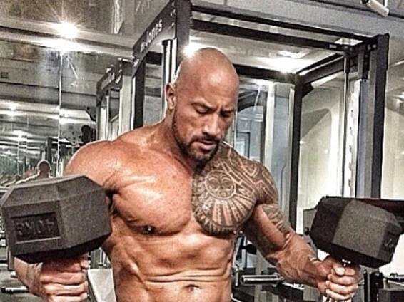 The Rock's Shredded Photos