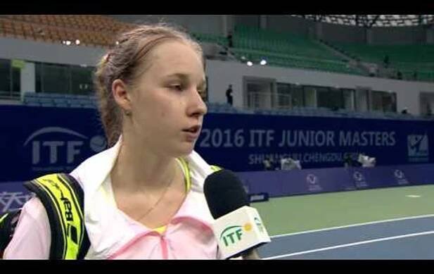 Anna Blinkova speaks after advancing to the ITF Junior Masters semifinals - video Dailymotion