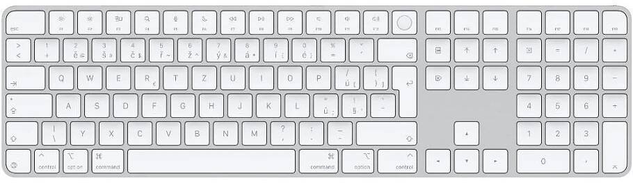 Magic Keyb Numer Touch ID Czech Wh APPLE