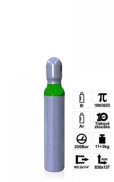 Tlaková láhev KOWAX® ARGON 8l plná - Pantermax.cz