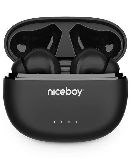 Bezdrátová sluchátka Niceboy HIVE Pins 3 ANC, černá